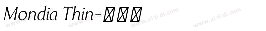 Mondia Thin字体转换